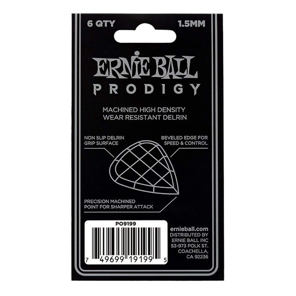 Ernie Ball 9199 Prodigy 1.5mm Standard Guitar Picks Black