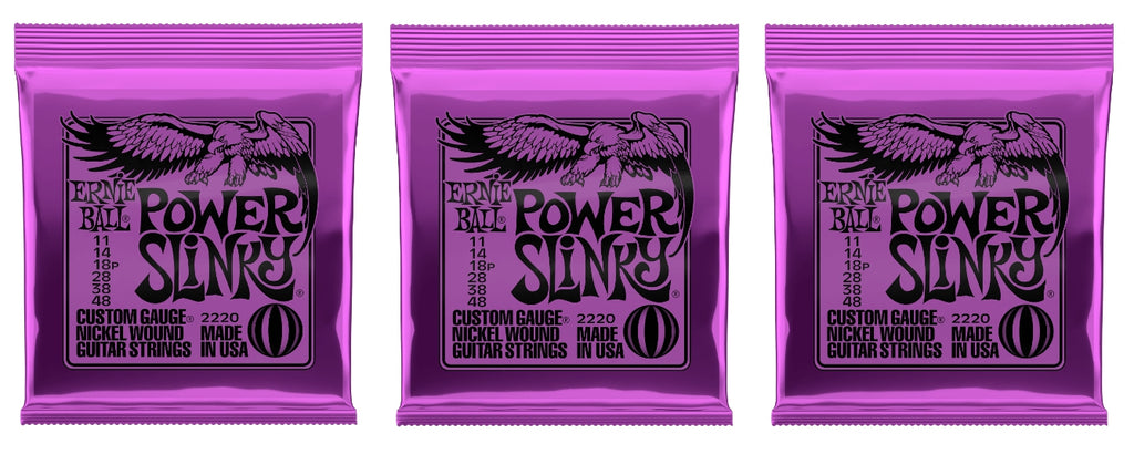 Ernie Ball 2220 Power Slinky Nickel Electric Guitar Strings 11 48