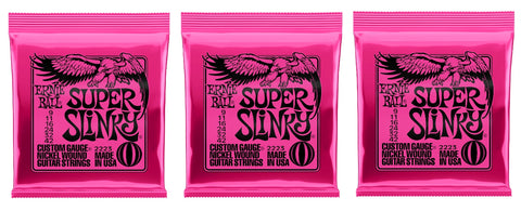 Ernie Ball 2223 Super Slinky Nickel Electric Guitar Strings 9-42 (3-Pack)