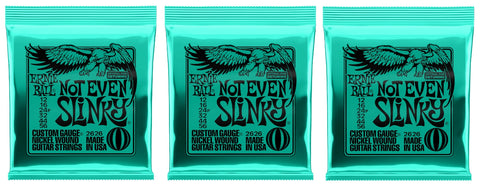 Ernie Ball 2626 Not Even Slinky Nickel Electric Guitar Strings 12-56 (3-Pack)