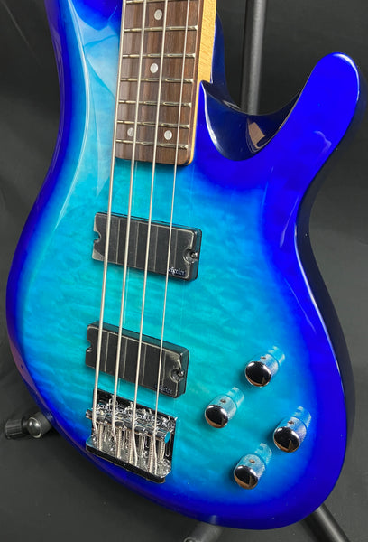 Schecter C-4 Plus 4-String Bass Guitar Quilted Ocean Blue Burst