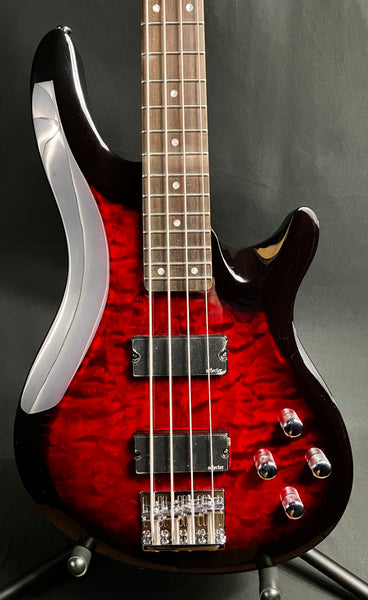 Schecter C-4 Plus 4-String Bass Guitar Quilted See-Thru Black Cherry