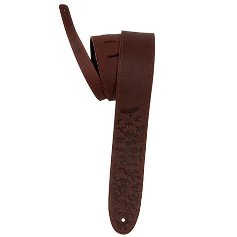 Paul Reed Smith PRS Leather Bird Swarm Guitar Strap - Rust