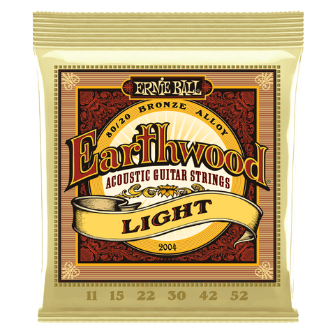 Ernie Ball 2004 Earthwood Acoustic Guitar Strings Light Bronze 11-52