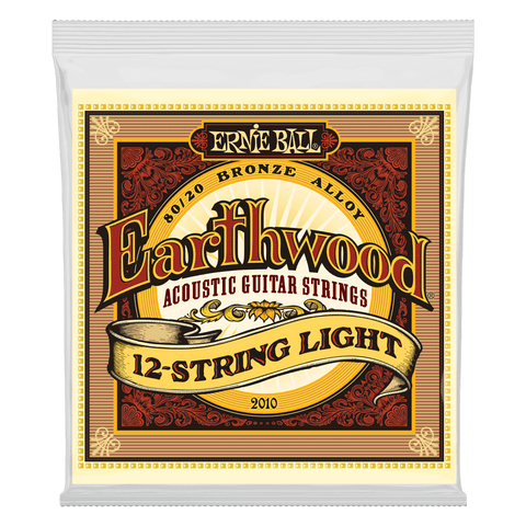 Ernie Ball 2010 Earthwood 12-String Acoustic Guitar Strings Light Bronze 9-46
