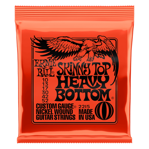 Ernie Ball 2215 Skinny Top Heavy Bottom Slinky Nickel Electric Guitar Strings 10-52