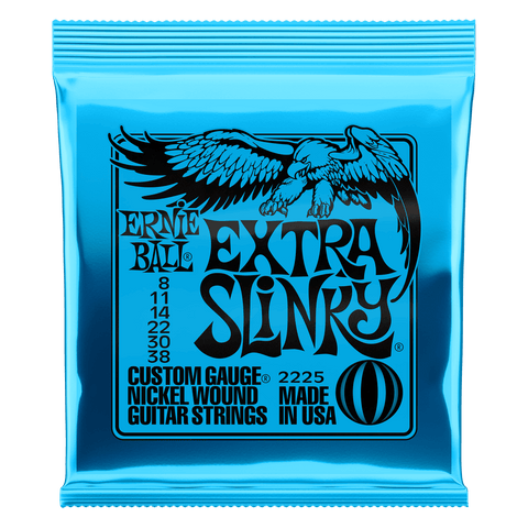 Ernie Ball 2225 Extra Slinky Nickel Electric Guitar Strings 8-38