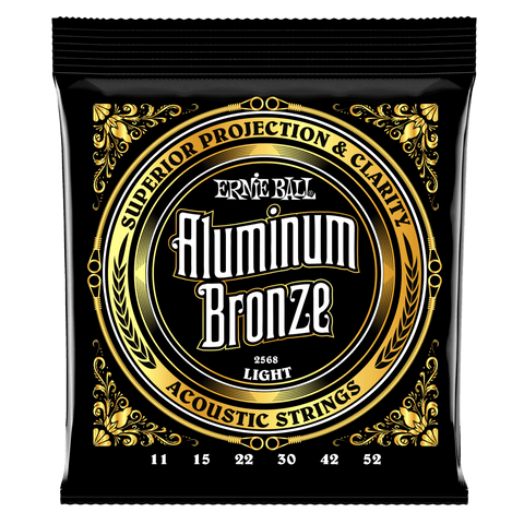Ernie Ball 2568 Aluminum Bronze Acoustic Guitar Strings 11-52