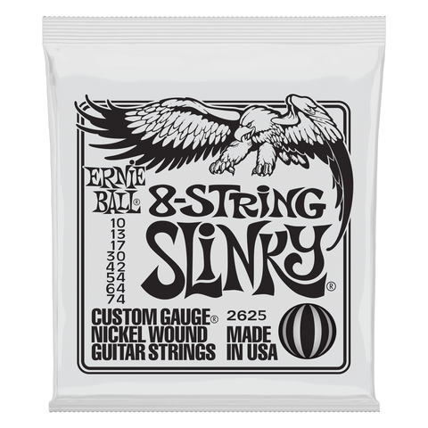 Ernie Ball 2625 8-String Slinky Nickel Electric Guitar Strings 10-74