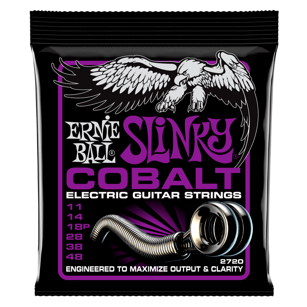 Ernie Ball 2720 Cobalt Power Slinky Electric Guitar Strings 11-48