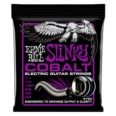 Ernie Ball 2720 Cobalt Power Slinky Electric Guitar Strings 11-48