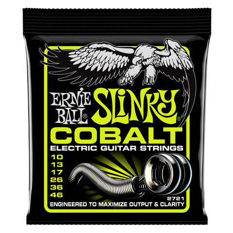 Ernie Ball 2721 Cobalt Regular Slinky Electric Guitar Strings 10-46