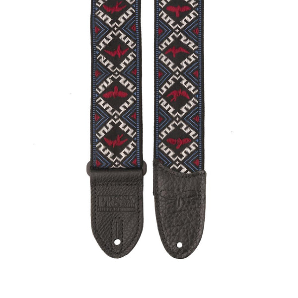 Paul Reed Smith PRS Jacquard Hootenanny Birds Guitar Strap - Red, White, and Blue