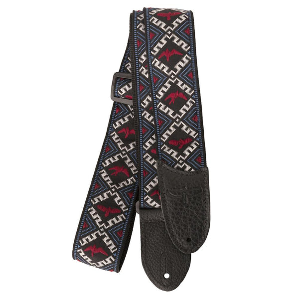 Paul Reed Smith PRS Jacquard Hootenanny Birds Guitar Strap - Red, White, and Blue