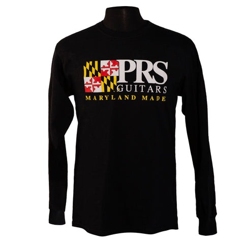 Paul Reed Smith PRS Maryland Flag Long Sleeve T-Shirt Black