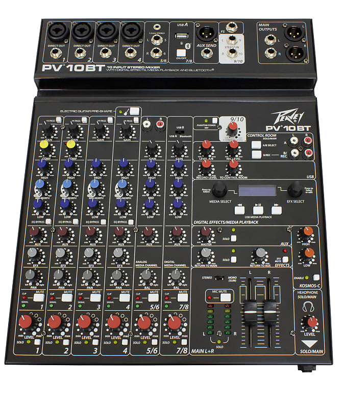 Peavey PV10BT 10-Channel Mixer with Bluetooth