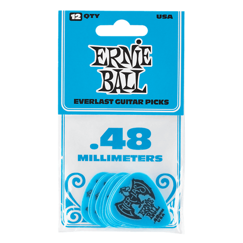 Ernie Ball Everlast .48mm Pick 12-Pack Blue
