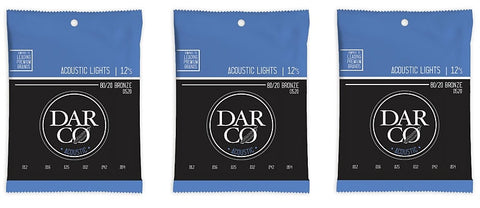 Martin Darco D520 Acoustic Guitar Strings Bronze Light 12-54 (3-Pack)