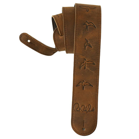Paul Reed Smith PRS 2.5" Leather Birds Guitar Strap - Distressed Brown