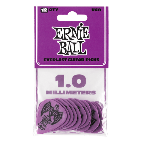 Ernie Ball Everlast 1.0mm Pick 12-Pack Purple