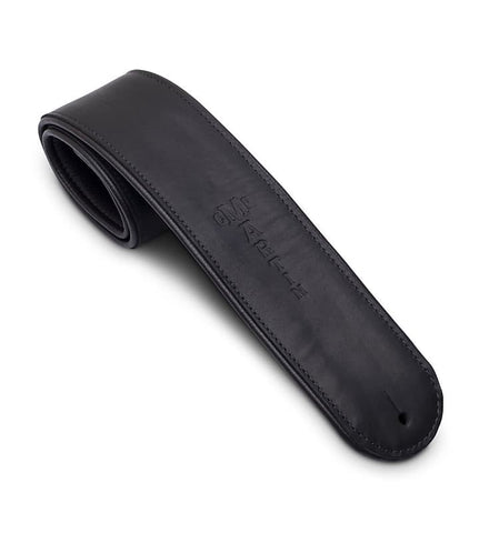 Martin A0029 Premium Rolled Leather Guitar Strap - Black