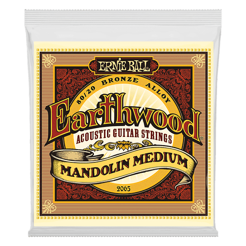 Ernie Ball 2065 Earthwood Mandolin Strings Medium 80/20 Bronze 10-36