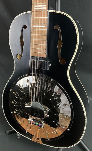 Recording King Dirty 30's Minnie Bucker Acoustic-Electric Resonator Guitar Matte Black