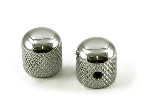 WD BBKCUS DOME GUITAR KNOB - CHROME PLATE - 1/4 IN. HOLE [SET OF 2]
