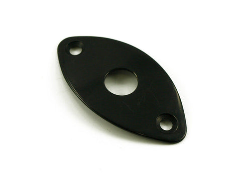 WD® JCB2B Football-Shape Jack Plate Black for 1/4" Jack