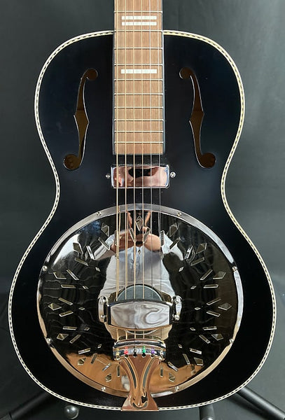 Recording King Dirty 30's Minnie Bucker Acoustic-Electric Resonator Guitar Matte Black