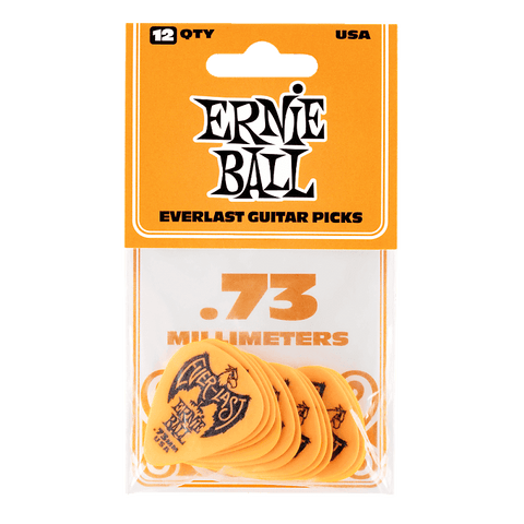 Ernie Ball Everlast .73mm Pick 12-Pack Orange
