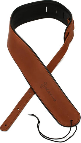 Martin A0028 Premium Rolled Leather Guitar Strap - Brown