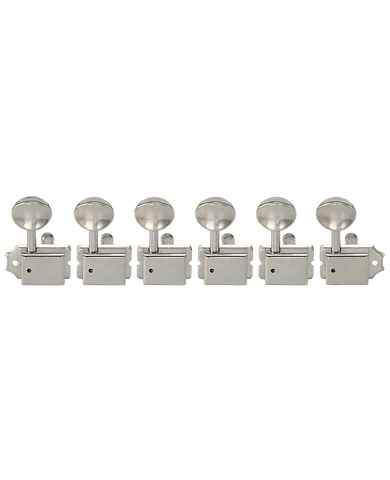 Golden Gate S-103A Vintage-Style Electric Guitar Tuners Nickel - Set of 6